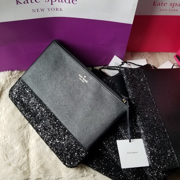 kate spade Handbags - 🔥LAST 1 NWT KATE SPADE GRETA COURT GLITTER CLUTCH